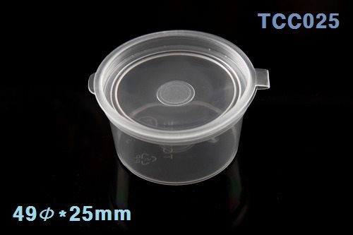 TCC025 (PP내열) 투명 원형밀폐용기 1,000개 세트 소스컵 소스통 양념통 다용도컵 디저트 샐러드용기