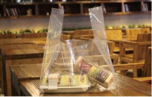 PE 손잡이봉투 대 (500매) 무지 비닐쇼핑백 투명 테이크아웃 배달용봉투 포장비닐 선물포장 빵봉투